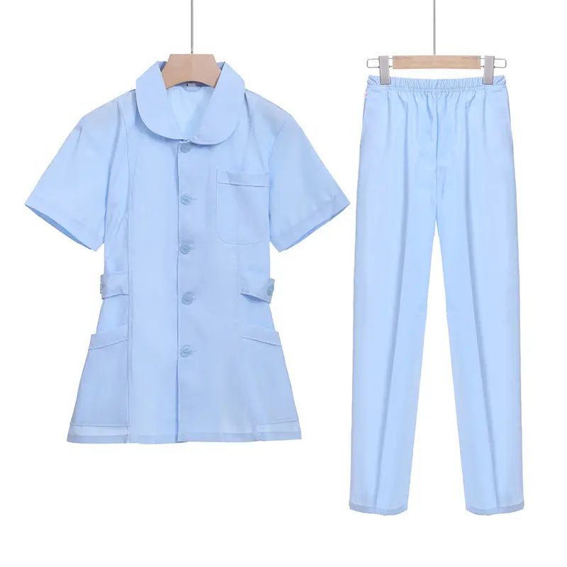 약국 작업복 의사 의상 여성 꽃 인쇄 병원 간호사 유니폼 의료 유니폼 외과 치과 정장 도매