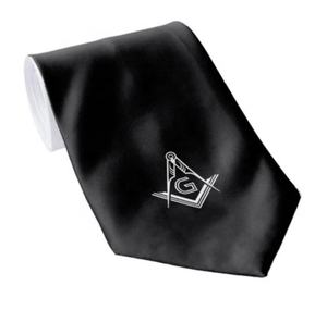 Corbata de seda de Regalia masónica, bordada, dorada, cuadrada - Product Image 5