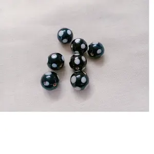 custom made black and white polka dot beads available in a huge assortment of colors