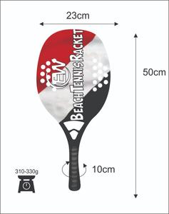 ไม้เทนนิสชายหาดแบบกำหนดเอง คาร์บอนไฟเบอร์/ไม้พายคาร์บอน พร้อมโลโก้และสีที่คุณต้องการ น้ำหนัก 310-330 กรัม ความยาว 50 ซม. - Product Image 4