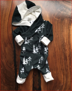 Pelele orgánico para bebé recién nacido, con capucha, pierna y mano, último diseño - Product Image 1