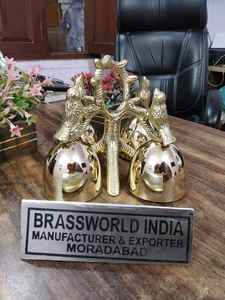 นกทองเหลืองขัดเงารูปแบบทางศาสนาของโบสถ์ระฆังโลหะอุปกรณ์สำหรับโบสถ์ - Product Image 2