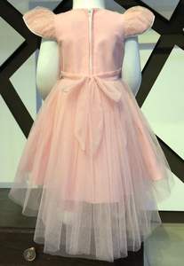 Nouvel ensemble de robe élégante en satin à imprimé floral pour filles Robe de bal fantaisie de style princesse pour mariage et fête d'anniversaire - Product Image 5