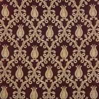 Tela de chenilla con diseño de tulipán, tapizado turco, hiedra