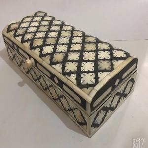 Incrustación de hueso con carcasa cuadrada, caja Rectangular de resina con diseño Floral, forma Rectangular, calidad Premium - Product Image 3