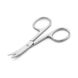 Ciseaux à ongles de beauté de haute qualité lame en acier inoxydable incurvée coupe des cuticules bord droit pointu brillant fini durable - Product Image 1