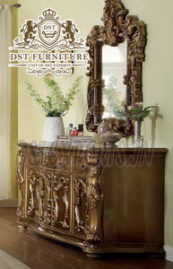 Muebles de Dormitorio Tradicionales de Lujo Hechos a Mano, Muebles de Dormitorio de Estilo Antiguo en Madera de Teca, Juego de Dormitorio Real Estilo Nigeria - Product Image 3