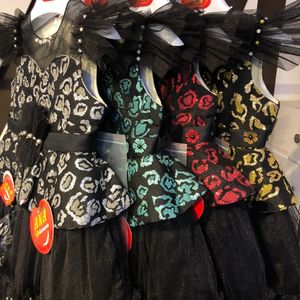Élégant ensemble de robes à imprimé floral en satin noir pour filles et nouveau-nés nouveauté vêtements de fête pour les fêtes de printemps pour les enfants - Product Image 6