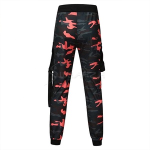 Pantalones de chándal ajustados para correr, pantalón informal con cordón, diseño de camuflaje, para gimnasio, para invierno - Product Image 3