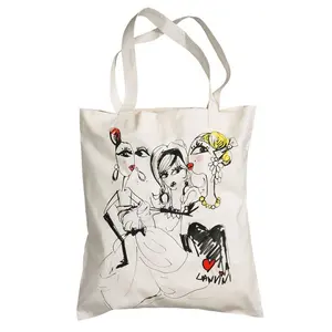 Sac fourre-tout cosmétique en coton Sac de transport promotionnel Sac fourre-tout en mousseline de coton avec cordon de serrage - Product Image 1