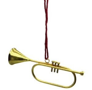 Adorno de trompeta grande colgante para decoración del hogar, decoración de árbol de Navidad, diseño metálico, gran oferta - Product Image 5