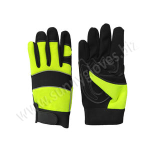 2019 venta al por mayor de cuero sintético certificado CE EN 388 guantes de seguridad antideslizantes para perforación de petróleo y gas con protección para las manos - Product Image 5