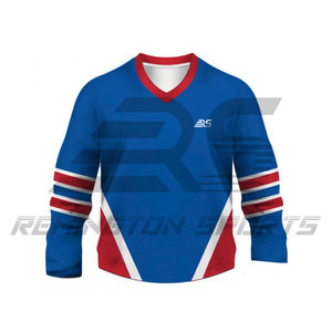 Uniforme de hockey sur glace par sublimation uniforme de maillot de hockey sur glace pour hommes col en V uniforme de hockey sur glace pour hommes - Product Image 1