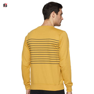 Sweat-shirt à col rond et manches longues pour hommes, vêtements d'extérieur, en coton doux, polaire, Logo personnalisé, à la mode, de qualité supérieure, OEM, 2020 - Product Image 2