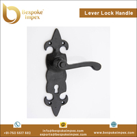 Poignée de serrure à levier en fer forgé noir antique de style européen de haute qualité Bespoke Impex, garantie 5 ans, porte et fenêtre