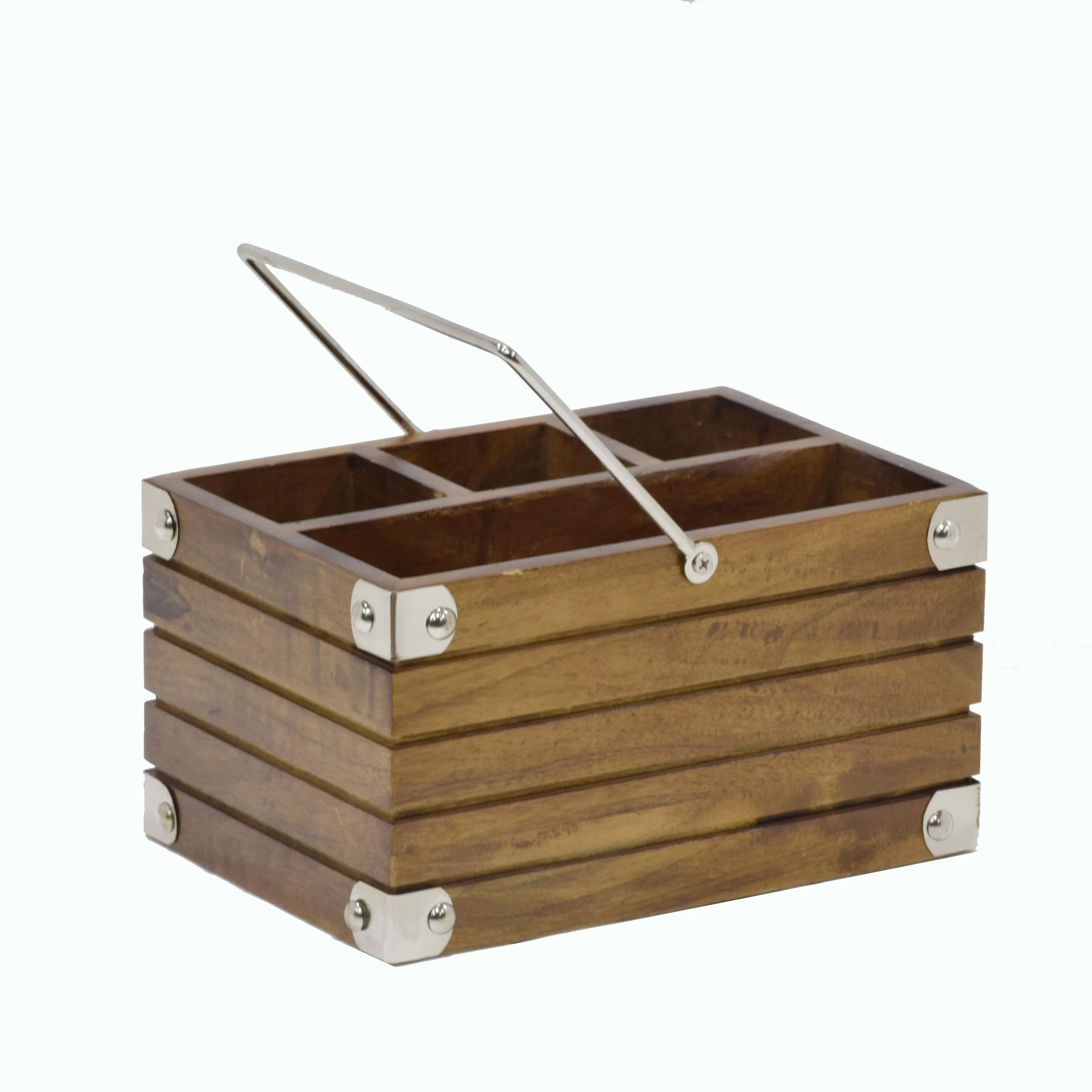 Trending Stylish Caddy With Wooden Handle Wholesale Price Bottle Holder New Modern Design Beer Caddy In Bulk Quantity