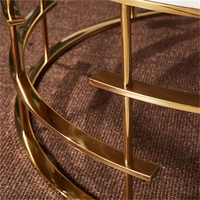 Table basse en métal écologique et durable, design moderne, forme ronde, couleur personnalisable pour salon et décoration intérieure (vente en gros)