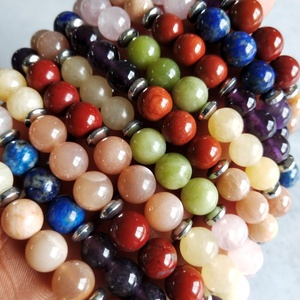 Adjustable Turquoise Carved Beads Tiger Eye <b>Charm</b> <b>Bracelet</b> <b>Silver</b> Mala Beads Letter Gifts Featuring Agate Main Gold Accents - Product Image 5