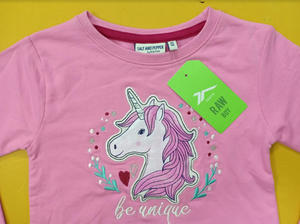 Sudadera de Punto con Forro y Estampado de Unicornio para Niñas de Alta Gama, Otoño, Manga Larga, Informal, de Algodón, Edad 2-9 Años - Product Image 3