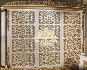 Rococo-muebles italianos para dormitorio, conjunto de dormitorio tallado de oro real, estilo francés - Product Image 2