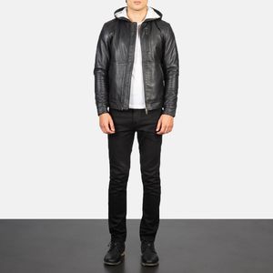 Autumn Winter Plus 5XL Size Fashion Men's <b>Leather</b> <b>Jackets</b> Solid Color Zipper Cow Hide <b>Leather</b> Casual PU <b>Jacket</b> for Men Coats - Product Image 6