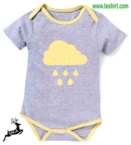 Mamelucos de bebé recién nacido de manga corta con botón a presión transpirable ecológico al por mayor ropa alta unisex para niños bebé de verano - Product Image 2