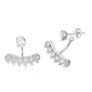 Luxury <b>fine</b> jewelry <b>earrings</b> 925 sterling silver zircon white gemstone <b>stud</b> <b>earring</b> for her gift women fashion <b>earrings</b> - Product Image 1