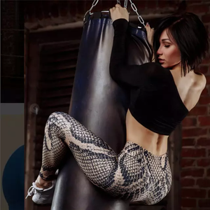 Leggings de Yoga Ajustados para Hacer Ejercicio, con Estampado de Piel de Serpiente, de Cintura Alta, Ecológicos, Antibacterianos y que Absorben el Sudor - Product Image 4
