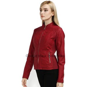 Blouson en cuir personnalisé pour femmes, avec poche intérieure sur la poitrine - Product Image 1