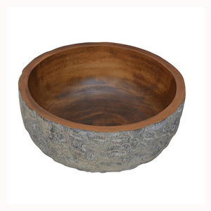 Elegante Tazón de Madera de Acacia para Servir Frutas, Dulces y Sopas en el Hogar y Hoteles - Product Image 1