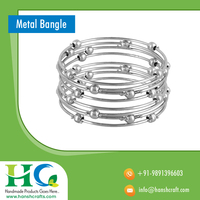 Bracelet en métal argenté pour femmes, accessoires de mode indienne/en acier amélioré pour dames, vente en gros