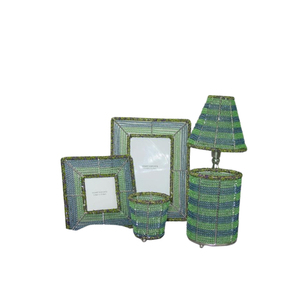 ชุดเชิงเทียนกรอบลูกปัดแก้ว,ดีไซน์ใหม่ร้านค้ายุโรปสำหรับตกแต่งโรงแรมร้านอาหารบ้าน - Product Image 1