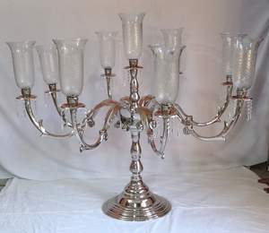Modern Decorative <b>Candelabra</b> Table Centerpiece Nickel Plated Fancy <b>Candelabra</b> - Product Image 6