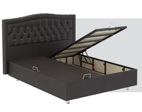 Base de Cama de Espuma Viscoelástica Antibacteriana con Cabecera y Cubierta Extraíble, Tamaño Personalizado, Almacenamiento para Colchón, para Uso en Hospitales y Escuelas, Estilo Turco