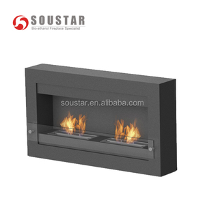 Vividoslo — longue <span class=keywords><strong>cheminée</strong></span> décorative à suspendre pour le mur, bioéthanol - Product Image 2