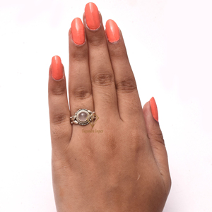Gorgeous Round Shape Natural <b>Rose</b> <b>Quartz</b> Gemstone <b>Ring</b>, Wholesale Sterling Silver Pink Gemstone Boho <b>Ring</b> Jewelry For Wholesaler - Product Image 4