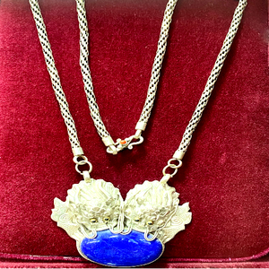 Colliers pendentifs classiques en argent tibétain, symbole de la paix, accessoires inspirés du bouddhisme pour les fêtes et les cadeaux - Product Image 2