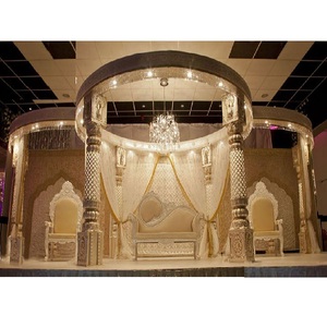 Mandap DE BODA único y a la moda, de fibra Jali, color blanco - Product Image 1