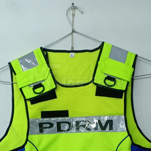 Chaleco de Seguridad Profesional Hecho en Fábrica, Chaleco de Trabajo con Franjas Reflectantes y Bolsillos para Herramientas para Adultos - Product Image 5