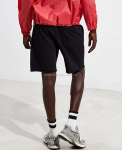 Recién llegado, tela elástica de 4 vías, pantalones cortos de poliéster de nailon de algodón para playa personalizados, pantalones cortos transpirables de lana negra de felpa francesa para hombres - Product Image 4