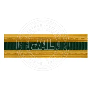 特种部队制服袖子编织 -- 金色和绿色金条刺绣