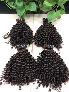 Brown Deep curly bundlesVIRGIN Remy HUMAN HAIR EXTENSION Double Machine Bundles High Quality Vietnamese hair at wholesale price - Product Image 3