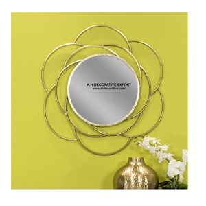 Modern Design <b>Flower</b> Shape Wall <b>Mirror</b> Latest Home Decorative Christmas Makeup <b>Mirror</b> for Sale - Product Image 1