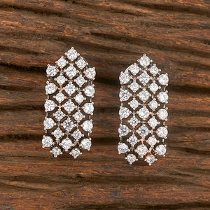 Cz บาหลีต่างหูสีดำกุหลาบชุบ412188สีขาว - Product Image 1
