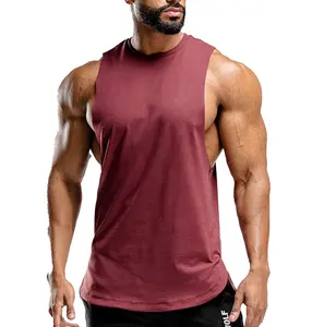 Nuevo diseño para hombre, camisetas sin mangas para hombre, ropa de gimnasio de gran tamaño, sisas grandes, tanques laterales abiertos, camisetas, tirantes estirables de secado rápido