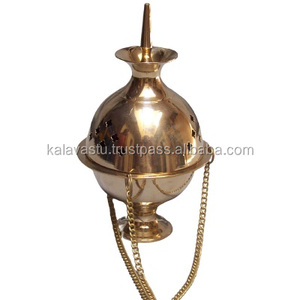Diseño especial de la mejor calidad de quemador de incienso de latón colgante quemador de carbón Bakhoor quemador de perfumería colgante - Product Image 1