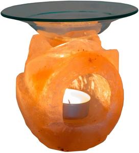 Lampes en sel de l'Himalaya NSLT Star Candle avec motif floral sculpté et sel rose - Product Image 3