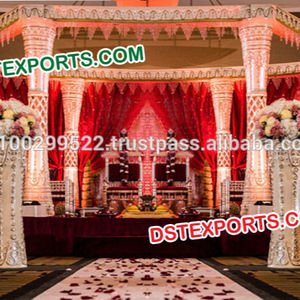Mandap traditionnel Haveli pour mariage indien, design portable en fibre de cristal, Los Angeles - Product Image 2