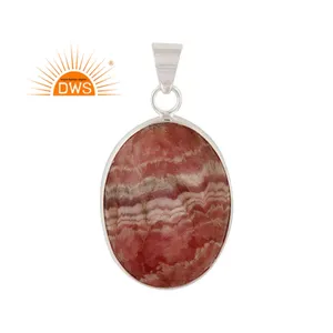 Pendentif en pierre précieuse de rhodochrosite Designer 925 Sterling Silver Women's Pendant Jewelry Wholesale Suppliers Vintage Collection - Product Image 1