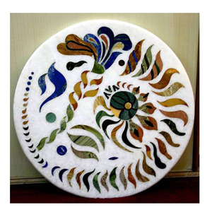 Increíbles Tableros de Mesa Redondos de Mármol con Incrustaciones para el Hogar y Hoteles - Product Image 1